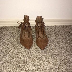 Size 6 1/2 Brown Suede Flats